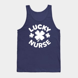 Lucky Nurse Shamrock Clover Leaf St Patricks Day Funny Tank Top